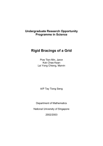 Rigid Bracings of a Grid - Department of Mathematics