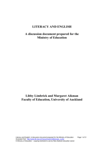 Literacy and English - NZ Curriculum Online