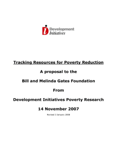 Tracking Resources for Poverty Reduction (TRPR) Proposal