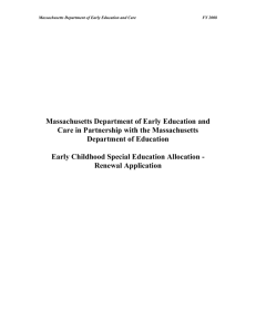 Early Childhood Special Education RFR
