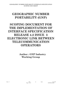 Scoping Document for the Implementation of Interface