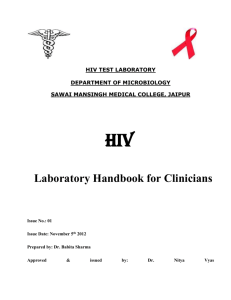 Laboratory Handbook For Clinicians On HIV