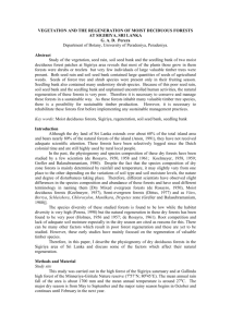 vegetation and the regeneration of moist deciduous forests