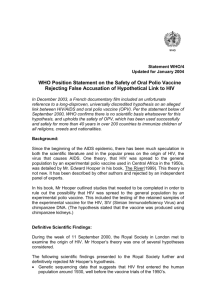 WHO Position Statement on the Safety of Oral Polio Vaccine