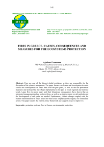 fires in greece. causes consequences and measures for ecosystems