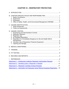 Chapter 18, “Respiratory Protection”