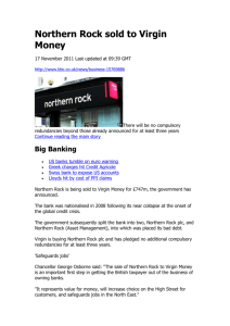 Northern Rock sold to Virgin Money
