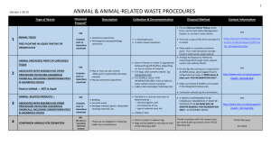 Animal and Related Waste Procedures