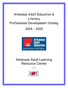 PDCatalog14-15 - Arkansas Adult Education