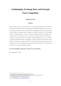Antidumping, Exchange Rate, and Strategic Price Competition