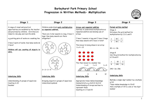 progression in multiplication - Barleyhurst Park Primary School