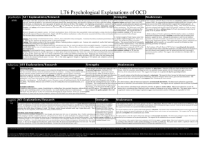 OCD essay plan psych expl