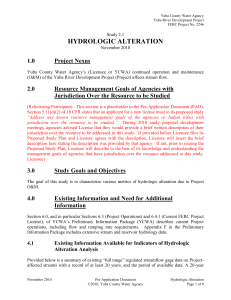 Study 02-01 - Hydrologic Alteration