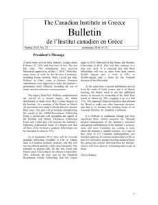 Bulletin 25 - Spring 2010 - The Canadian Institute in Greece