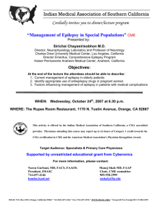 Topics & Speakers - Indian Medical Association of Southern California