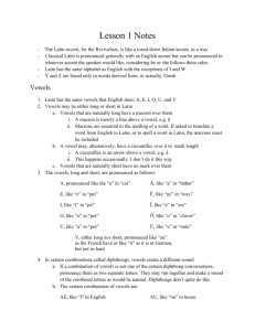 Lesson 1 Notes