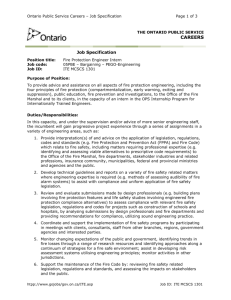 Ontario Public Service Careers – Job Specification Page 1 of 3 THE