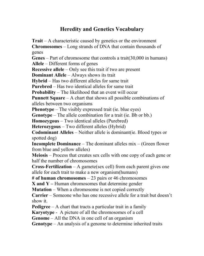 heredity-and-genetics-vocabulary