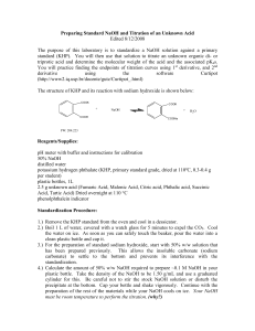 Lab #6 Acid-Base Titration
