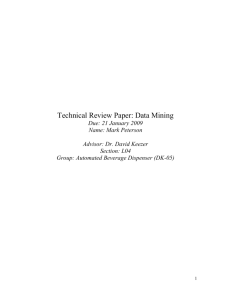 Technical Review Paper: Data Mining