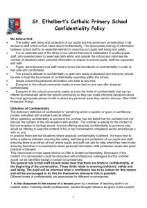 Model Confidentiality Policy for Schools