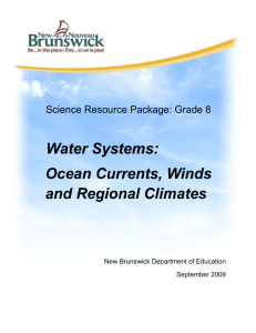 Water Systems - Ocean Currents, Winds and Climate - Petitcodiac K-5