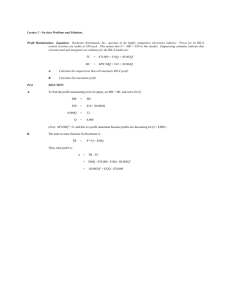Lecture 2 – In-class Problems and Solutions