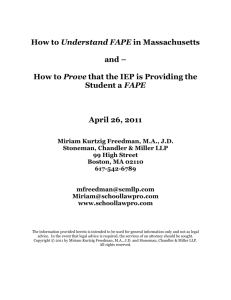 How to Understand FAPE in Massachusetts and