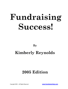 Fundraising-Success - Fundraiser Help