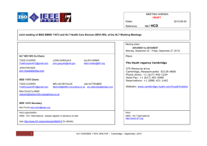 N0407 2013-09 HL7 / IEEE Agenda