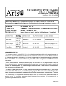 SOWK 440P Communication Skills in Social