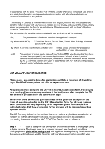 USA Visa Application Guidance Sheet - Aug 12