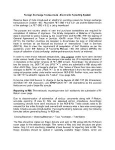 Foreign Exchange Transactions - Electronic Reporting System (User