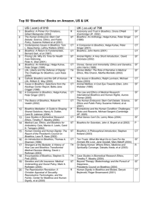 Top 50 `Bioethics` Books on Amazon, US & UK