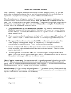 Donation and Appointment Agreement