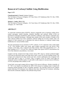 removal of carbonyl sulfide using biofiltration