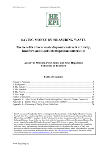 Draft Case - Saving Money by Measuring Waste