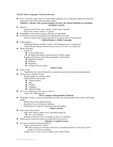 Ethnic Geography: Threads of Diversity