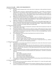 10a NCAC 27g .0209 MEDICATION REQUIREMENTS (a