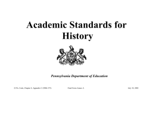 Academic Standards - Williamsport Area School District