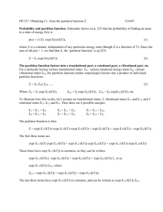 PH 327 Obtaining Cv from the partition function Z - Rose