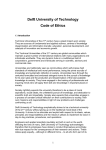 Delft University of Technology Code of Ethics