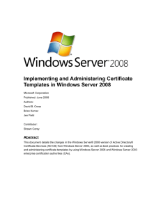Implementing and Administering Certificate Templates