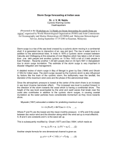 Storm Surge forecasting at Indian seas