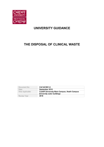 Guidance on the Disposal of Clinical Waste