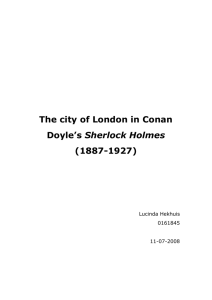 The character of the city of London in Conan Doyle`s Sherlock