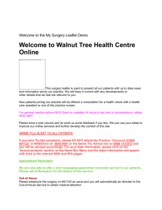 Walnut Tree Health Centre Online