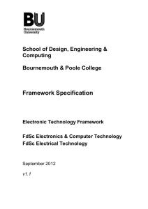 Electronics Framework - FdSc-HNC