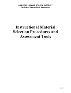 Textbook/Program Selection Procedure