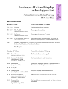 Conference programme Friday, 12th of June Venue: Moore Institute